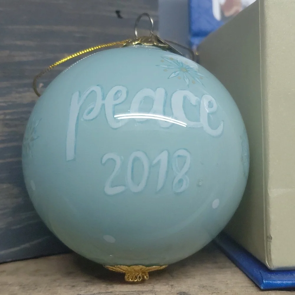 Pier 1 Blue Peace Ornament